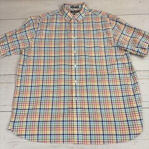 Daniel Cremieux Shirt Button Up Collar Gingham Check Mens XL Non-Iron
